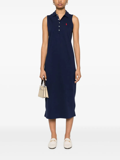 Polo Pony-Embroidered Mid Dress