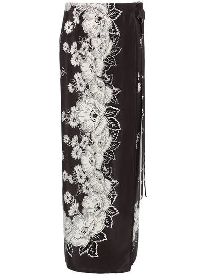 Floral-Print Maxi Skirt