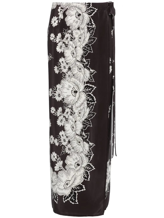 Floral-Print Maxi Skirt
