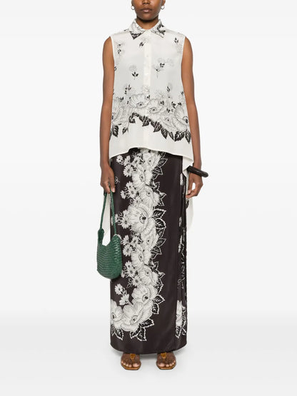 Floral-Print Maxi Skirt