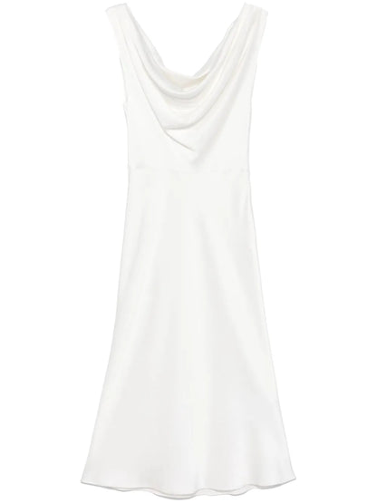Cowl-Neck Midi Dress