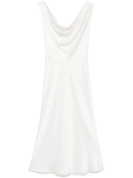 Cowl-Neck Midi Dress