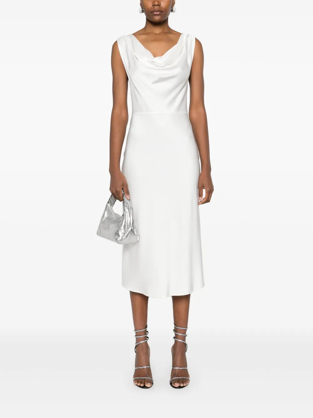 Cowl-Neck Midi Dress