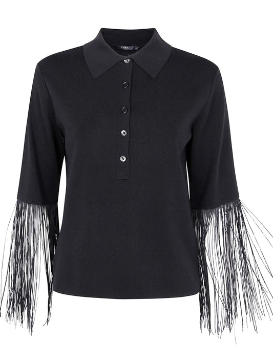 Fringed Polo Shirt