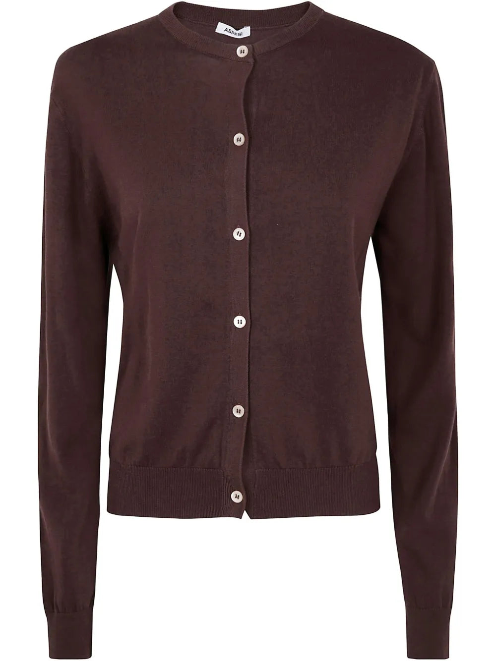 Crew-Neck Cotton Cardigan