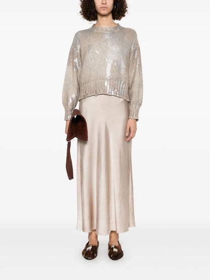 Satin Midi Skirt