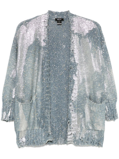 Foil-Print Cardigan