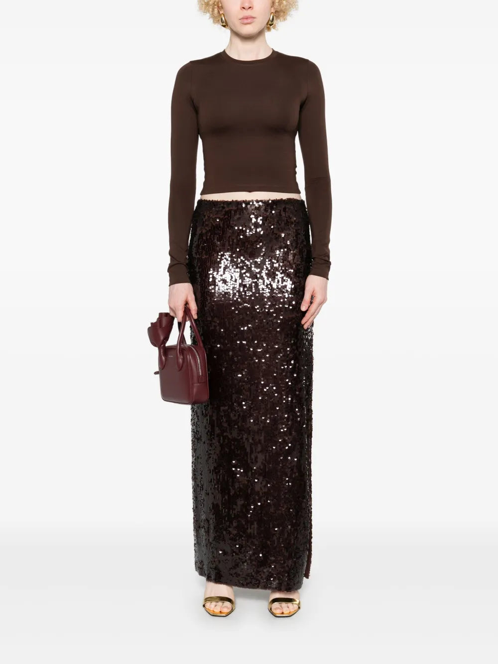 Sequinned Maxi Skirt
