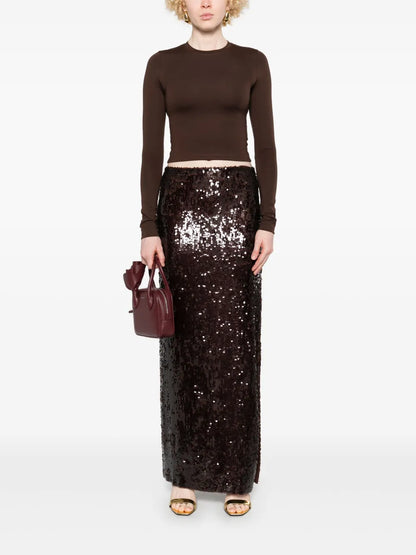 Sequinned Maxi Skirt