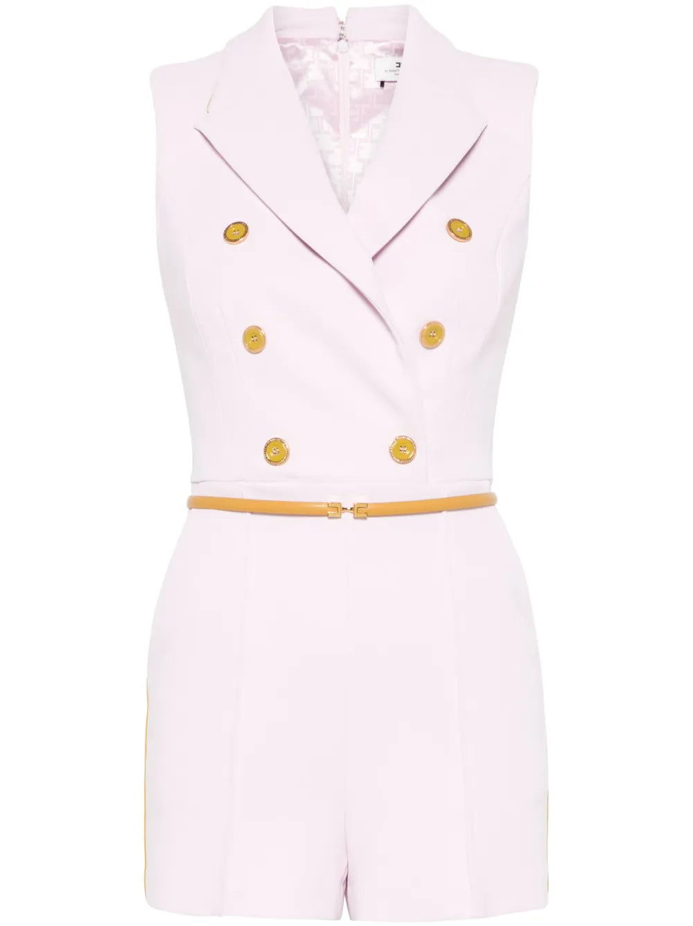 Double-Breasted Crepe Playsuit