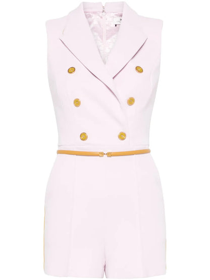 Double-Breasted Crepe Playsuit