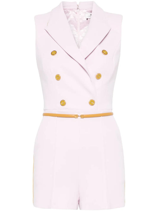 Double-Breasted Crepe Playsuit
