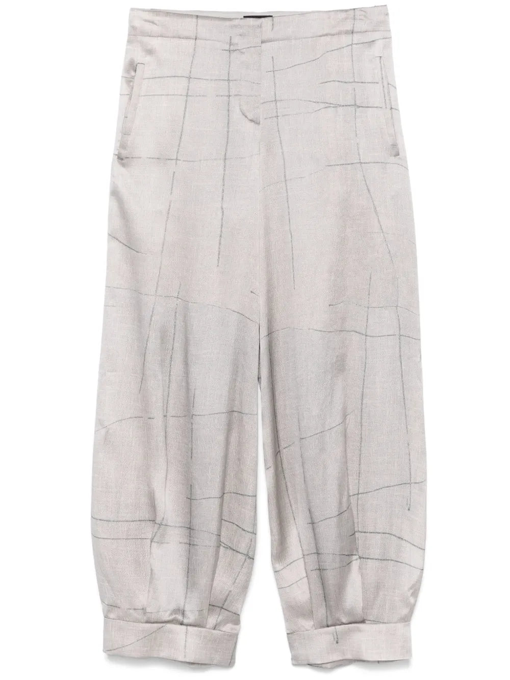 Printed Silk Trousers