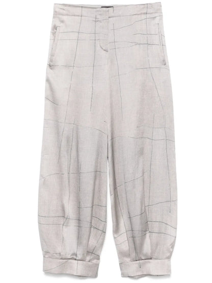 Printed Silk Trousers