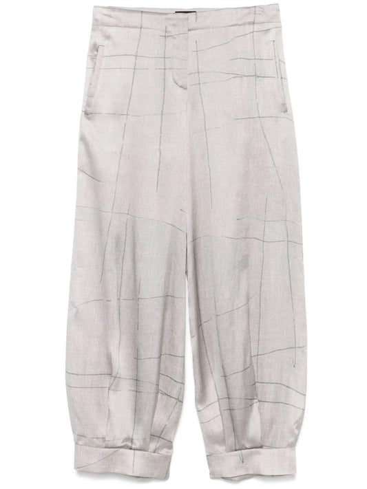 Printed Silk Trousers