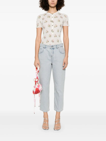 Logo-Embroidered Jeans