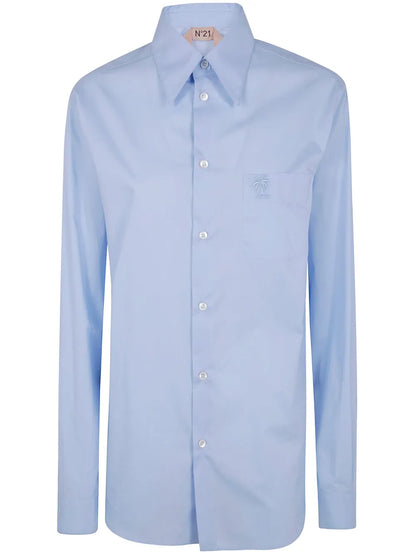 Logo-Embroidered Button-Up Shirt