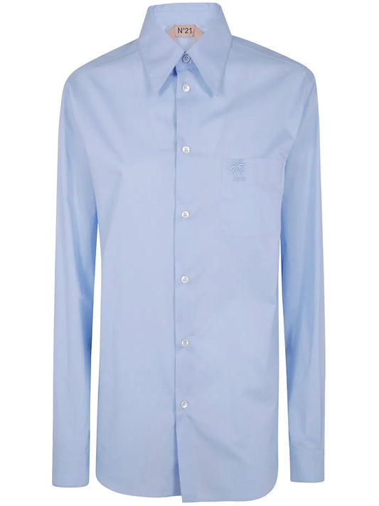 Logo-Embroidered Button-Up Shirt