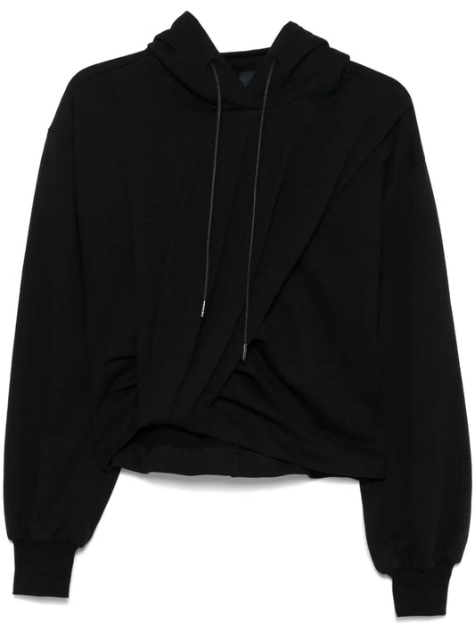 Pleat-Detail Hoodie