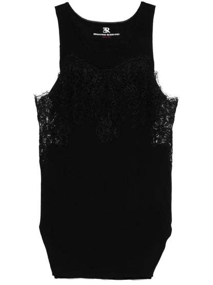 Lace-Panel Tank Top