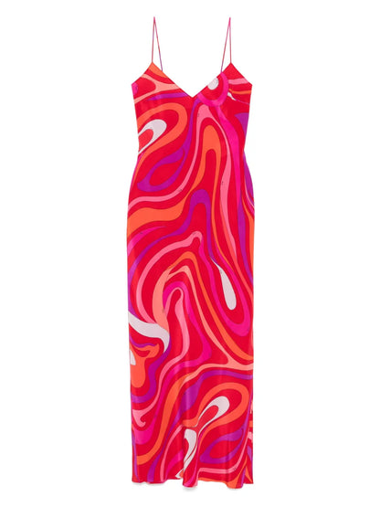 Iride-Print Maxi Dress