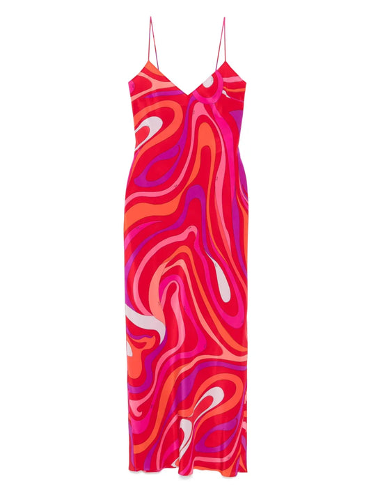Iride-Print Maxi Dress