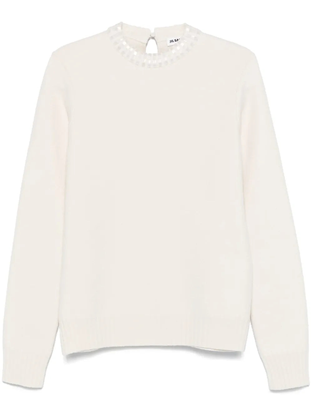 Beaded-Collar Sweater