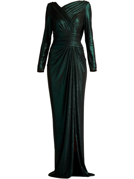 Draped-Design Gown