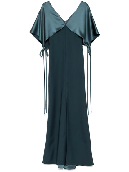 Cape Fluid Gown Dress