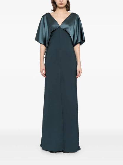 Cape Fluid Gown Dress