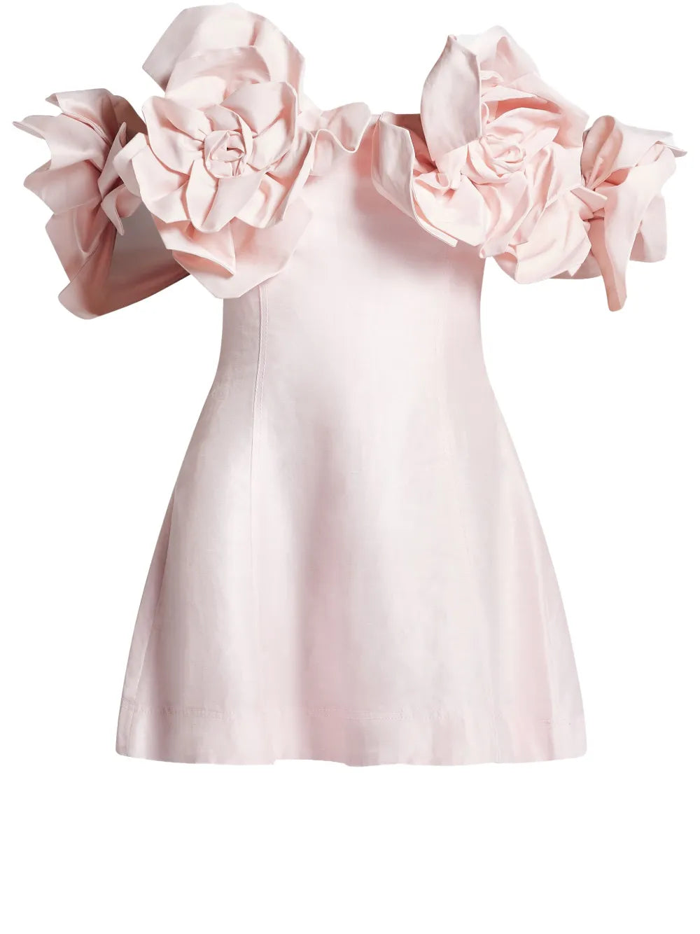 Flower-Detailing Mini Dress