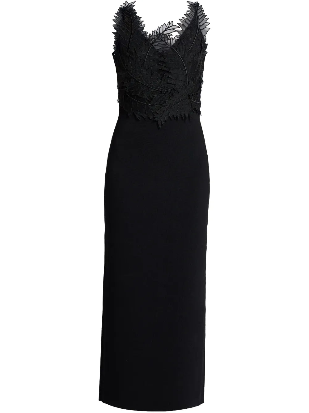 Embroidered-Design Midi Dress
