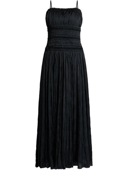 Ruched-Detailing Midi Dress