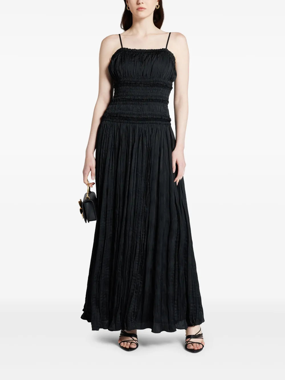 Ruched-Detailing Midi Dress