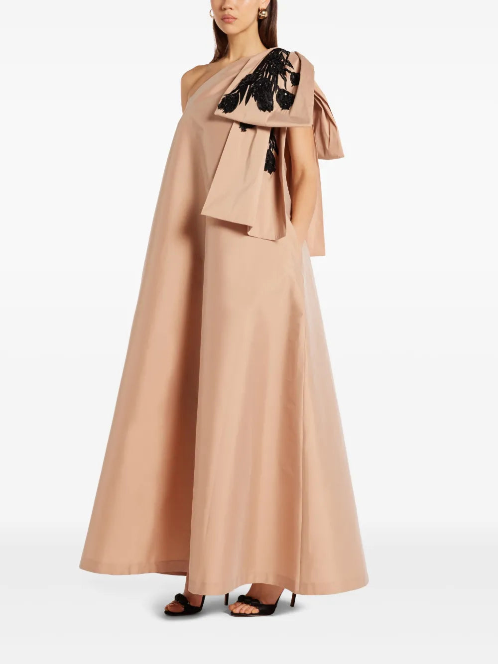 Floral-Embroidered Maxi Dress