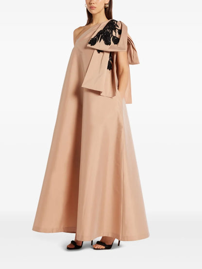 Floral-Embroidered Maxi Dress