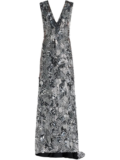 Sequin-Embellished Maxi Dress