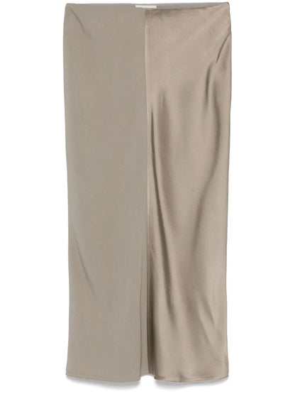 Satin Midi Skirt