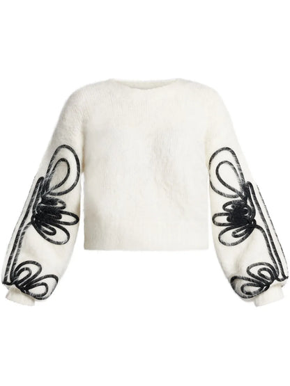 Embroidered-Design Jumper