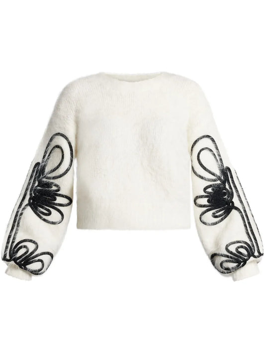 Embroidered-Design Jumper
