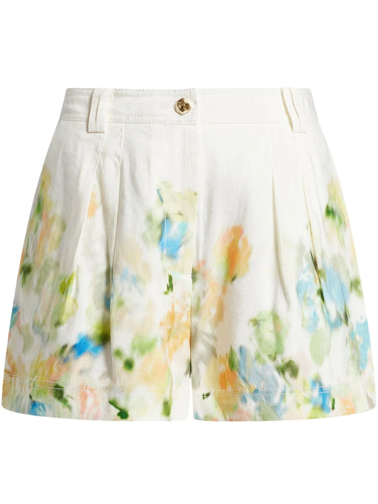 Linen-Blend Shorts