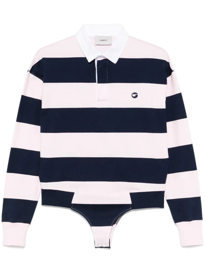 Striped Polo Bodysuit
