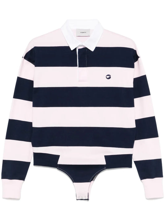 Striped Polo Bodysuit