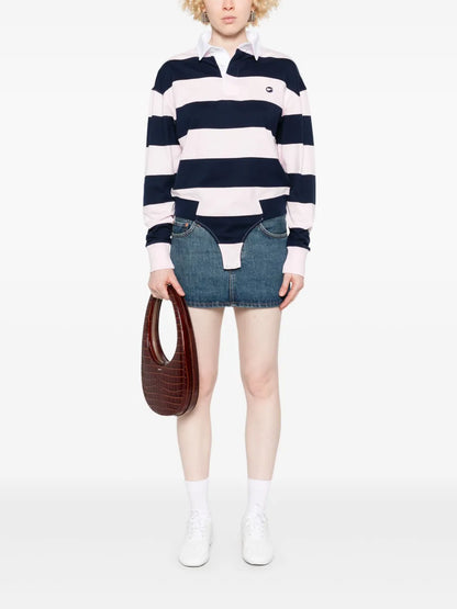 Striped Polo Bodysuit