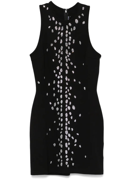 Crystal-Embellished Mini Dress