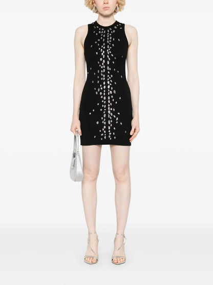 Crystal-Embellished Mini Dress
