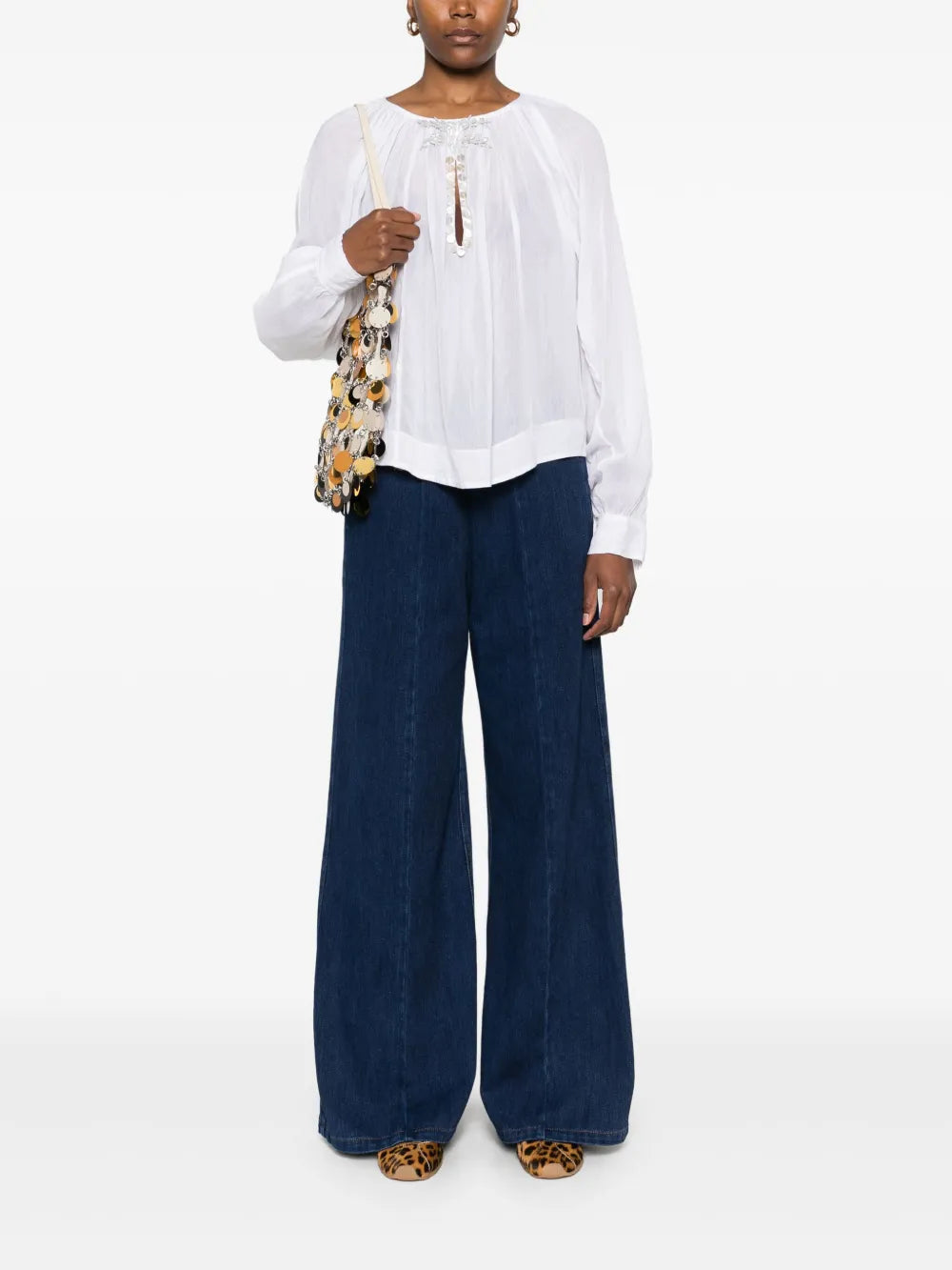 Bead-Detail Shirt