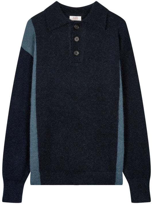 Fine-Knit Polo Shirt