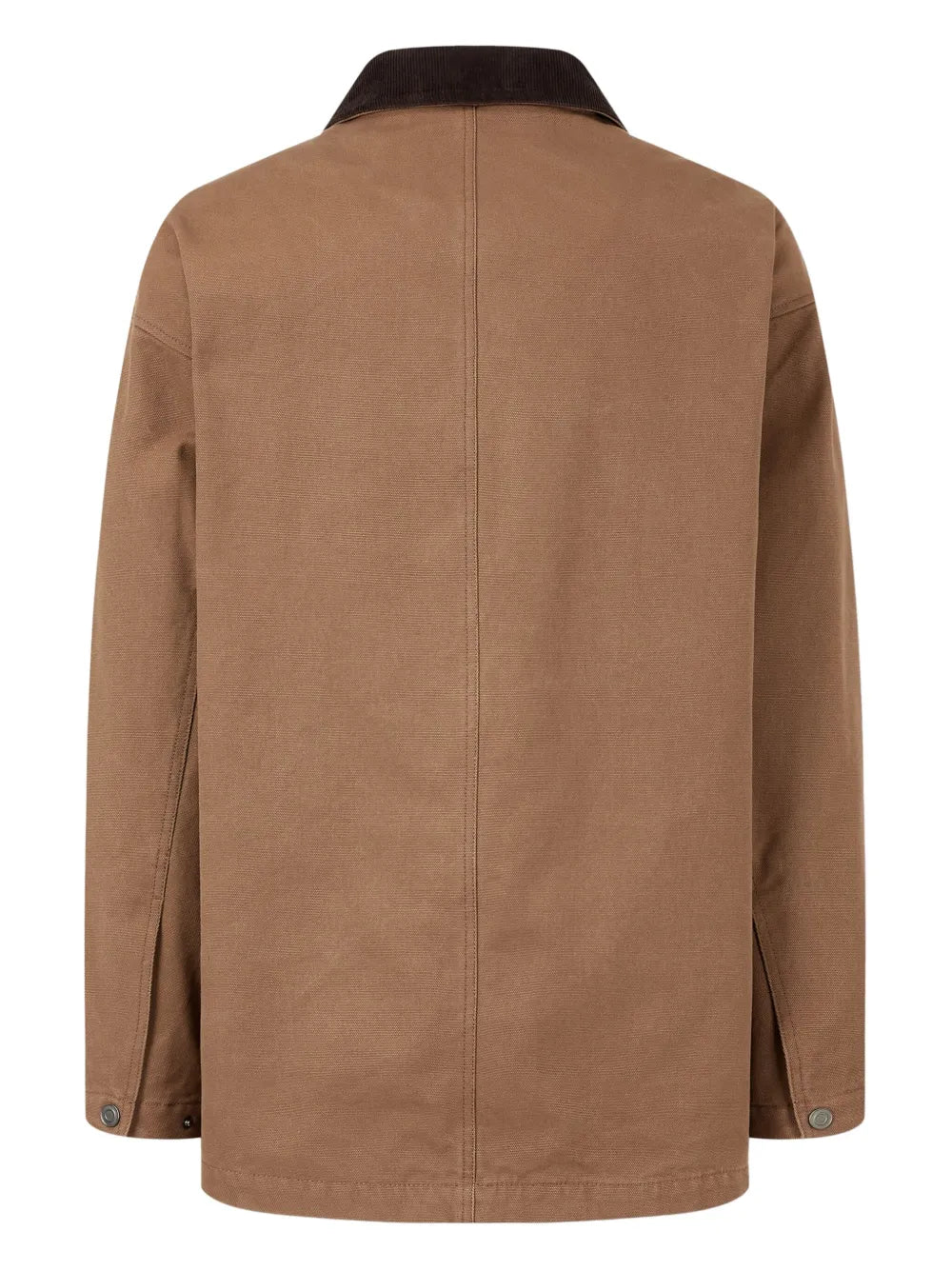 Corduroy-Collar Canvas Jacket