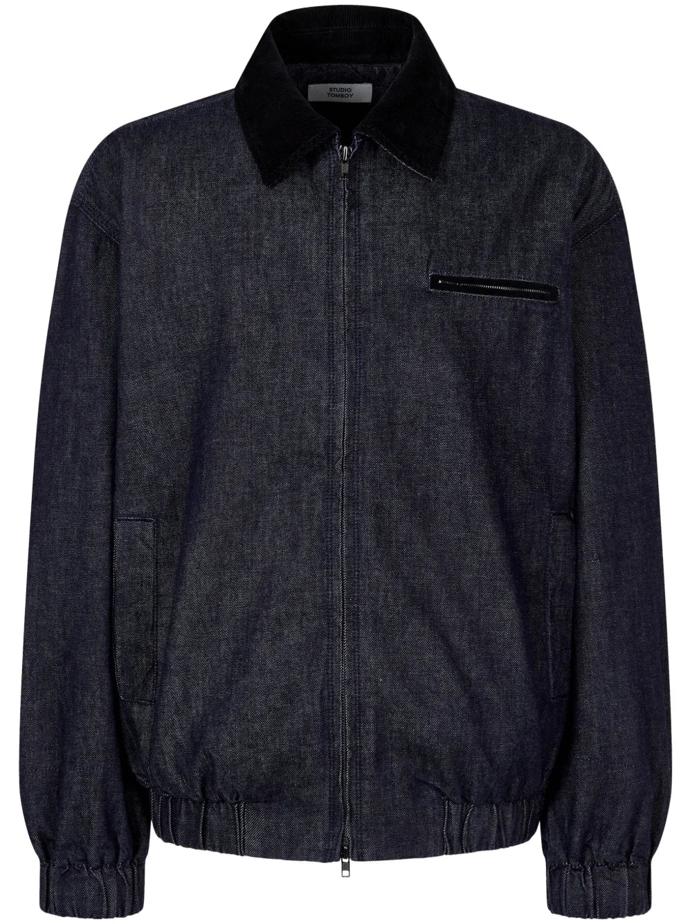 Corduroy-Collar Denim Jacket